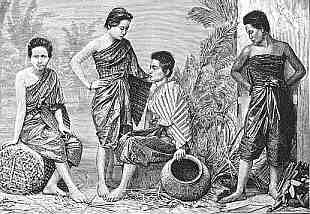 Siamesische Maedchen aus dem Volke  (14.6 K)